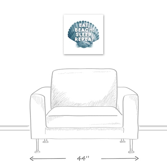Eat Sleep Beach Repeat Canvas Wall Art